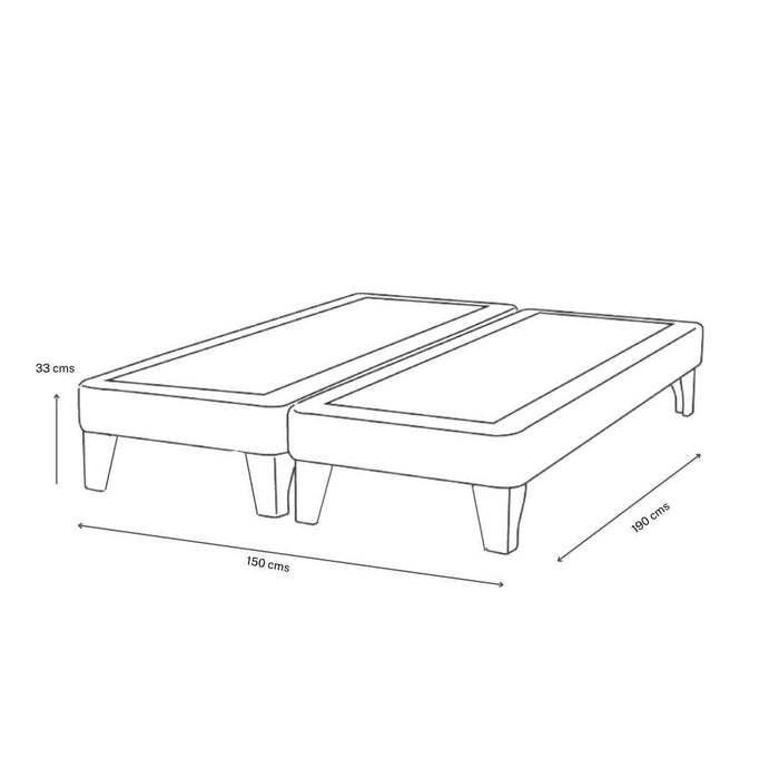 Base Europea 2PL Dividida 150cm