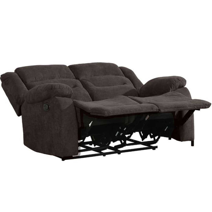 Sofá Reclinable Kansas 2 Cuerpos Café