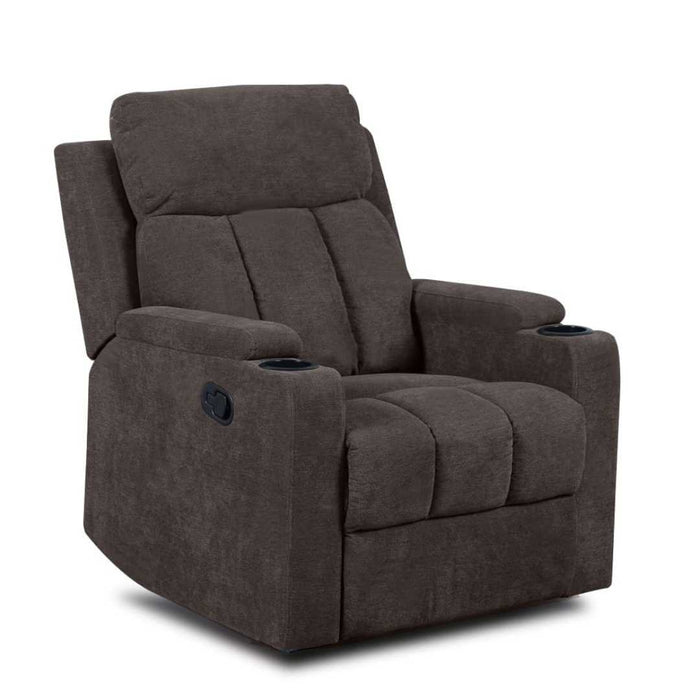 Sofá Reclinable Tv 1 Cuerpo Café